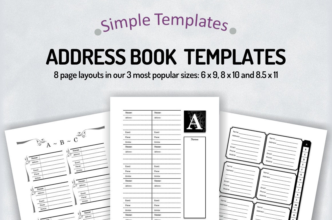 Address Book  Simple Templates