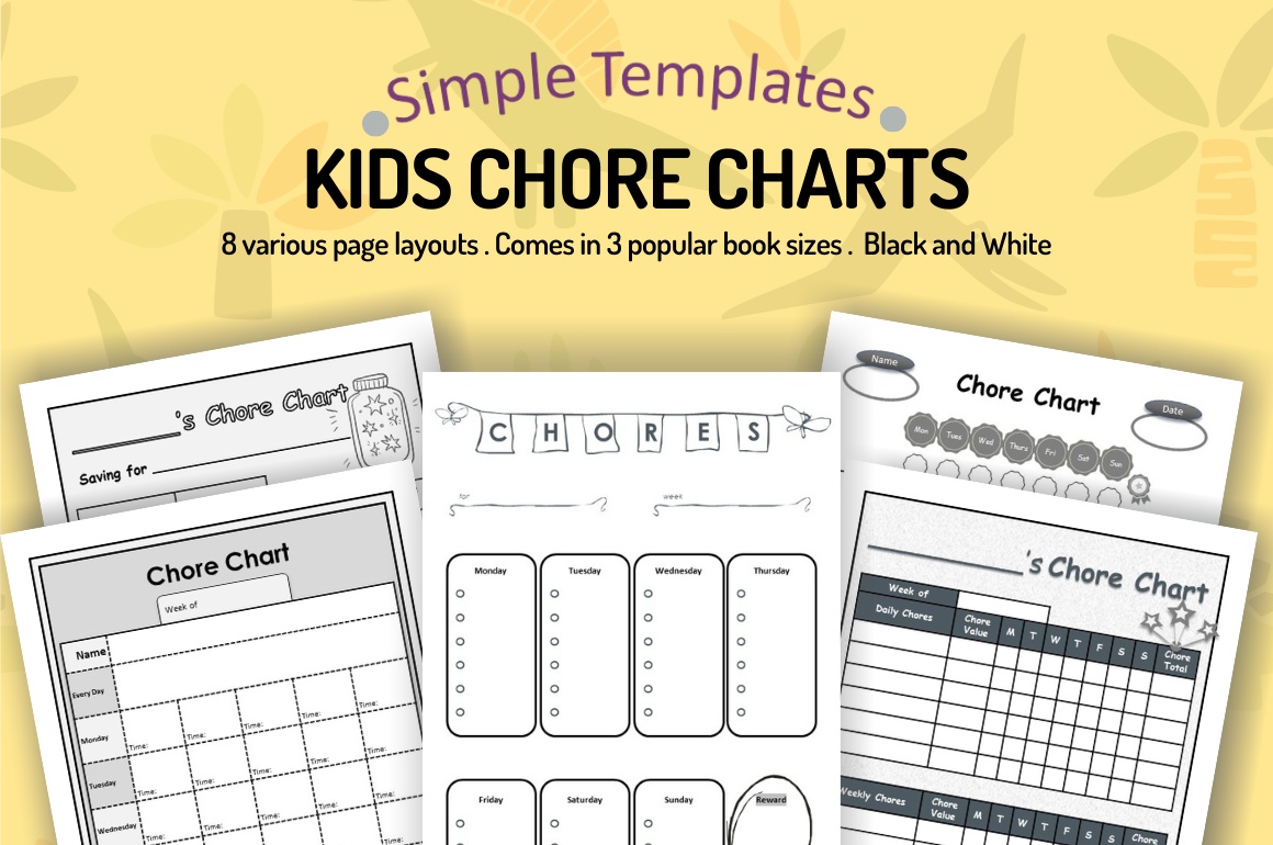 Simple Templates Kids Chore Charts