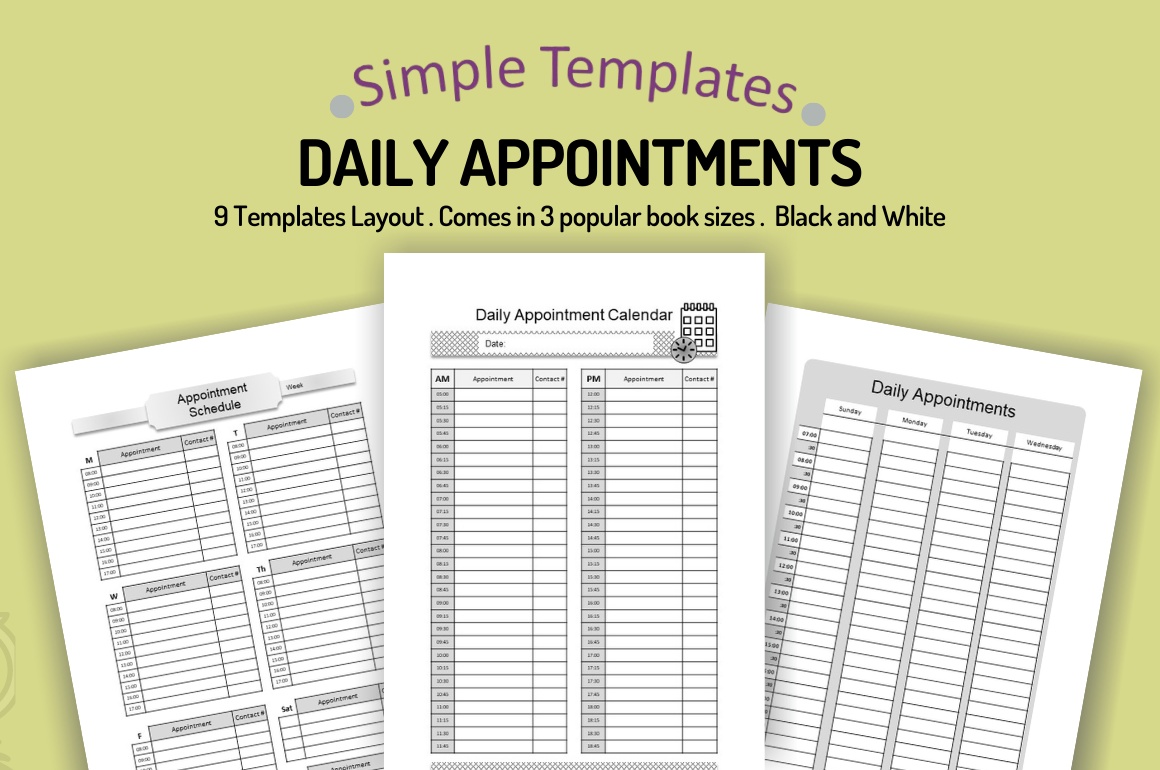 Daily Appointments Simple Templates