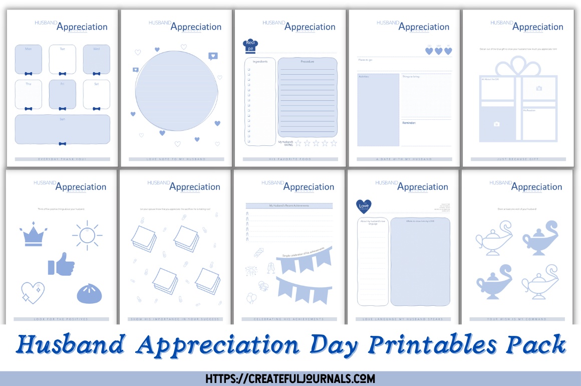 Husband Appreciation Printables
