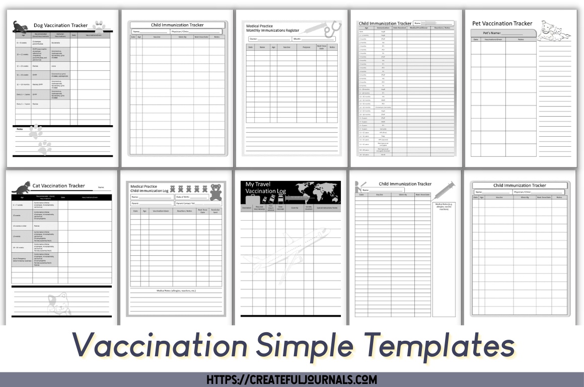 Vaccination Simple Templates