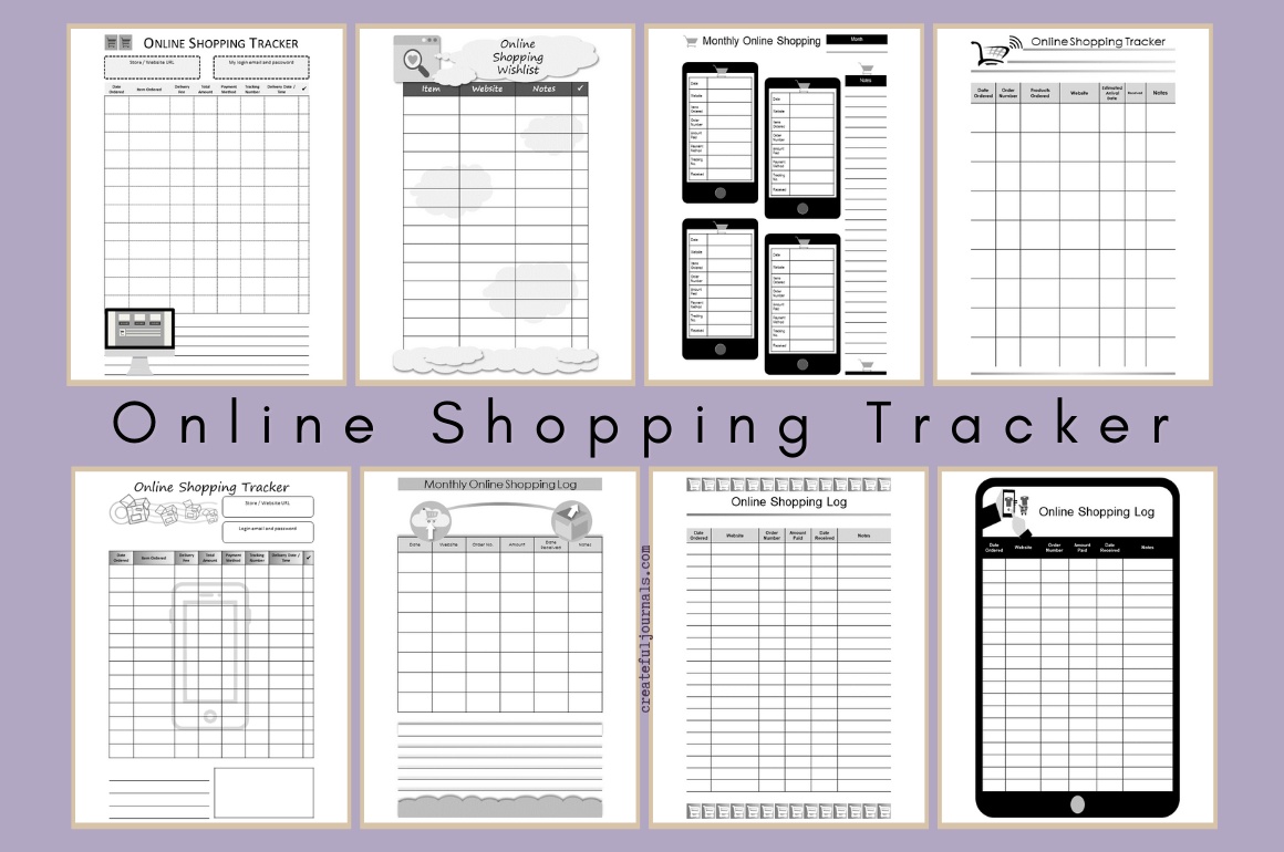 Online Shopping Tracker Simple Templates