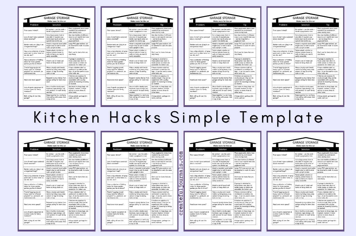 Kitchen Hacks Simple Template