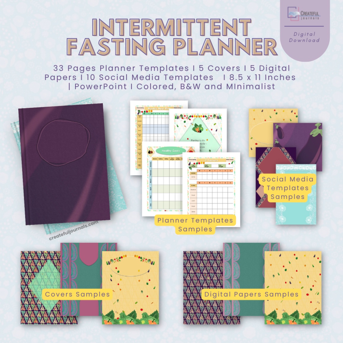 Intermittent Fasting Planner Templates
