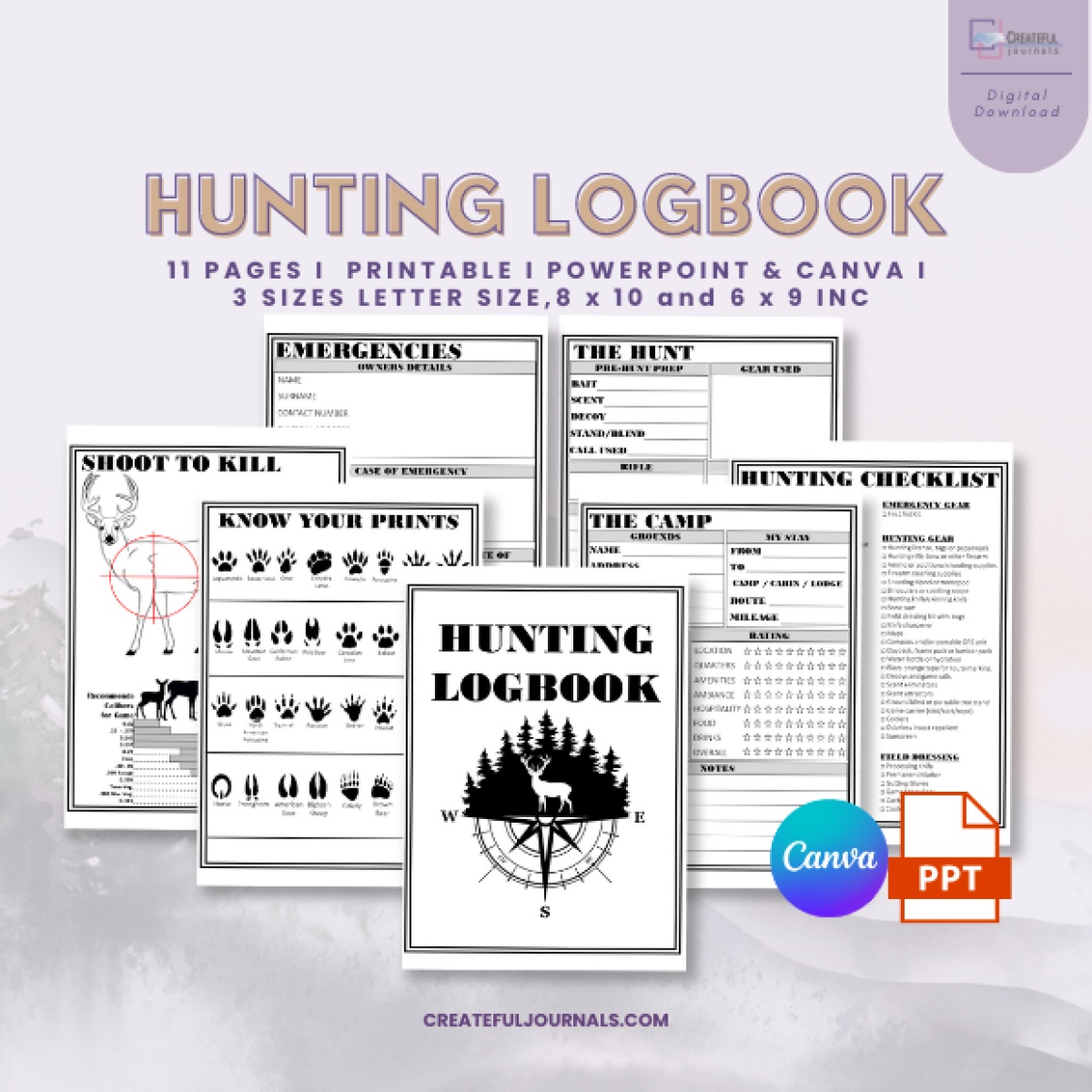 Hunting Log book Journal