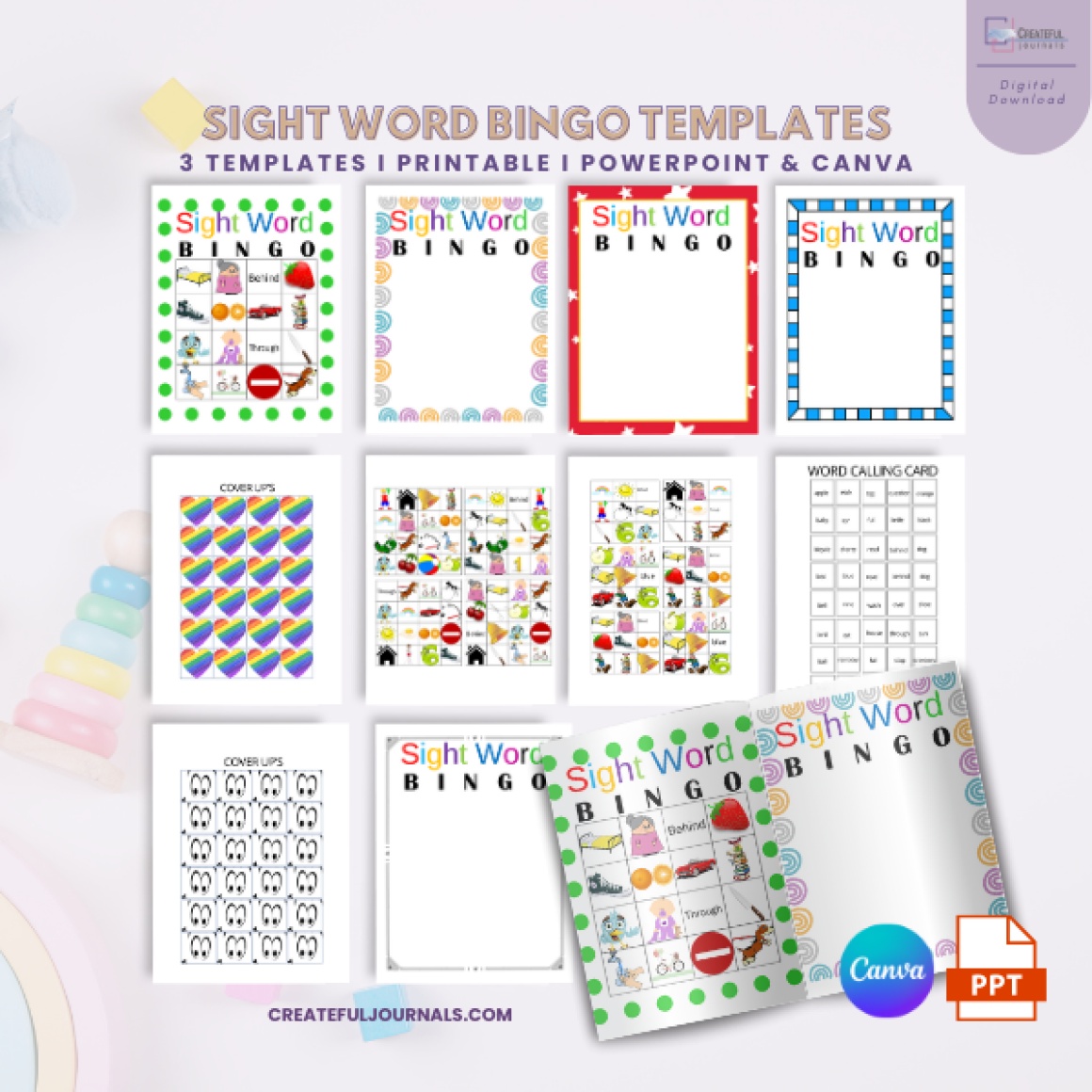 Sight Word Bingo Templates