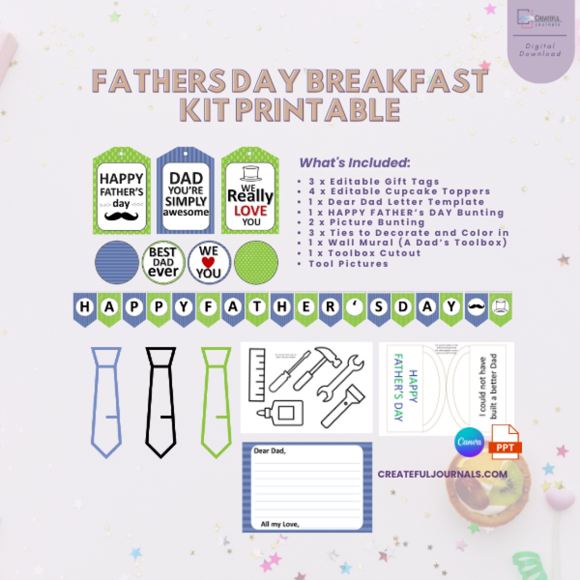 Father's Day Breakfast Kit Printable