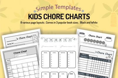Simple Templates Kids Chore Charts