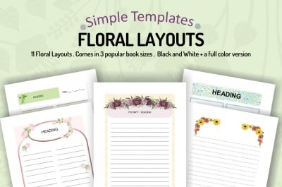 Floral Layouts  Simple Templates