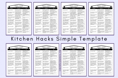 Kitchen Hacks Simple Template