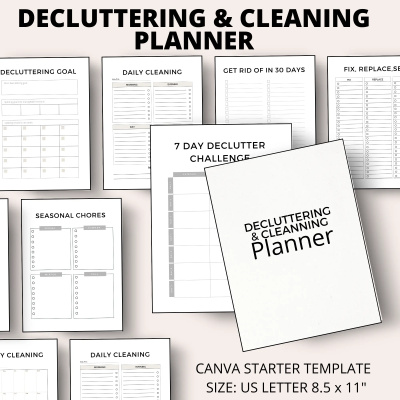 Decluttering and Cleaning Planner -Starter Template