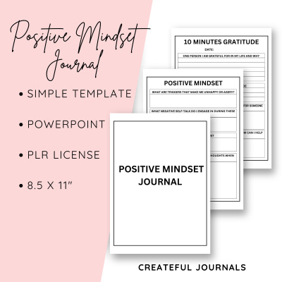 Positive Mindset Journal -Simple Template