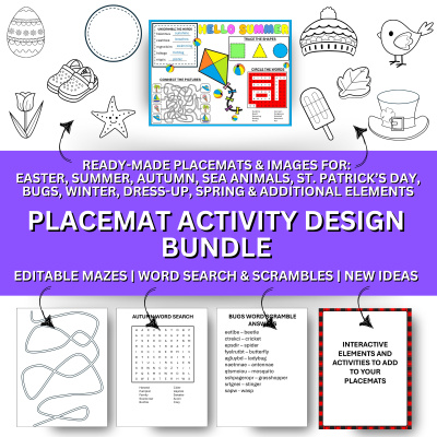 Placemat Activity Design Bundle