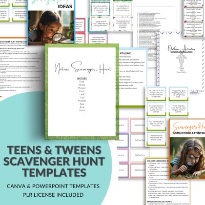 Scavenger Hunt Templates for Teens & Tweens