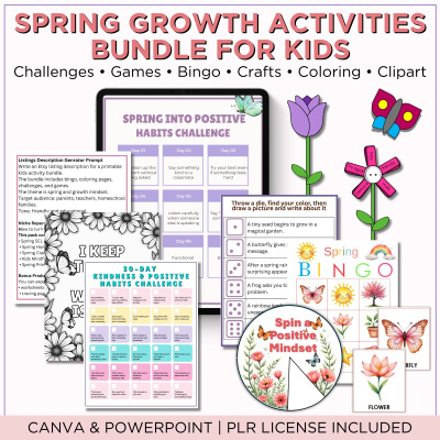 Spring Growth Activities Bundle for Kids