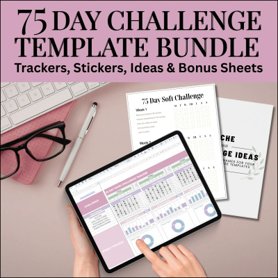 75 Day Challenge Template Bundle