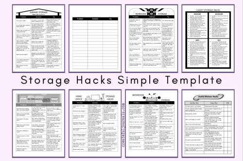 Retirement Sale: ST: Storage Hacks Simple Templates
