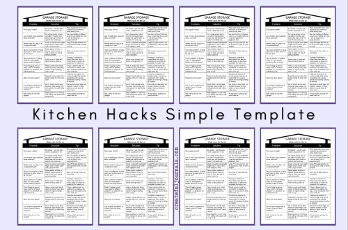 Retirement Sale: ST: Kitchen Hacks Simple Template