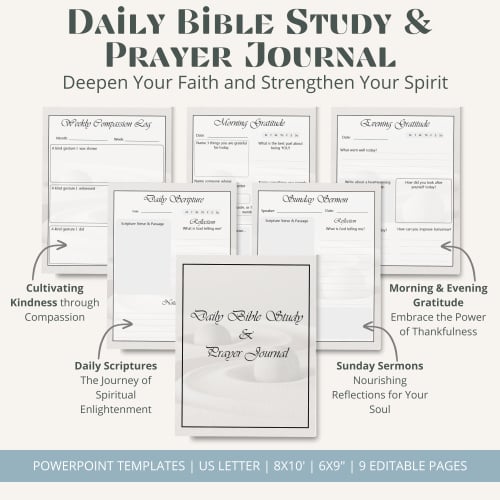 Retirement Sale: ST: Daily Bible Study & Prayer Journal Simple Template