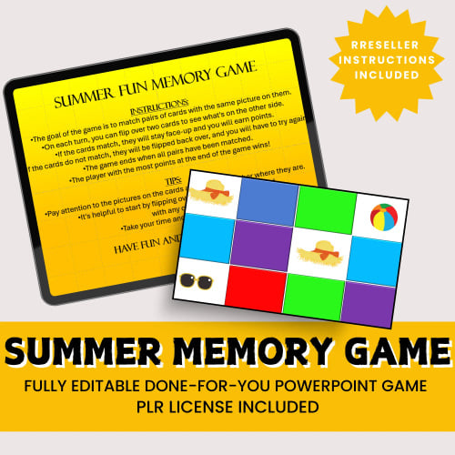 Retirement Sale: Games Summer Fun Memory Game