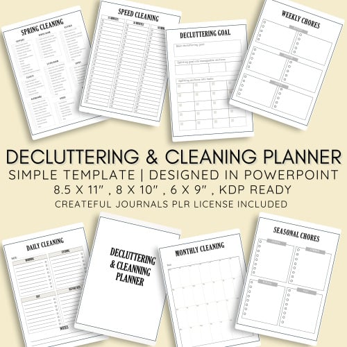 Retirement Sale: ST: Decluttering and Cleaning Planner - Simple Template
