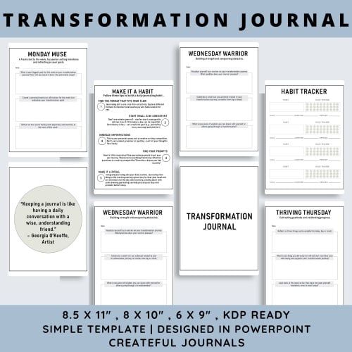 Retirement Sale: ST: Transformation Journal -Simple Template