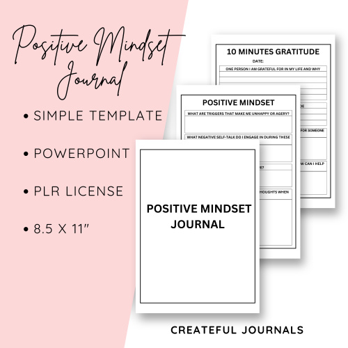 Retirement Sale: ST: Positive Mindset Journal -Simple Template