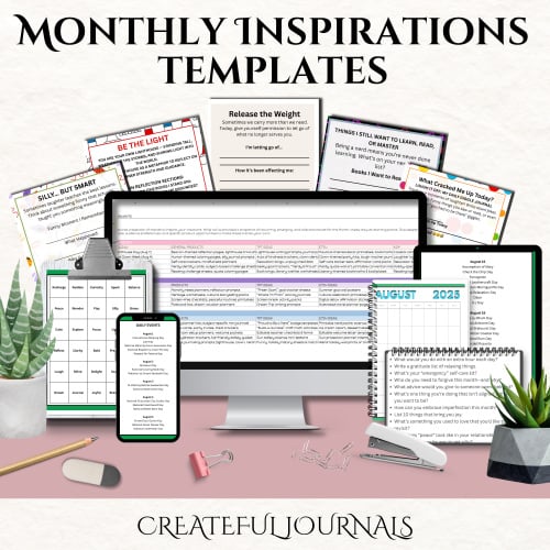 August Monthly Inspiration Templates