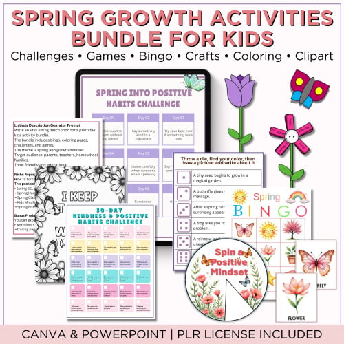 Spring Growth Activities Bundle for Kids