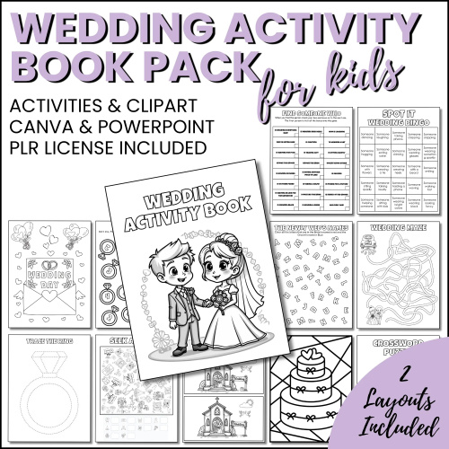 Kids Wedding Activity Book Pack