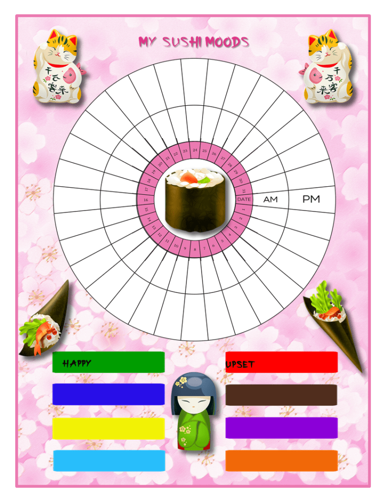Sushi Printables - Createful Journals Your Creative Inspiration
